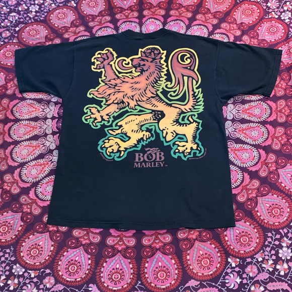 Rare 1995 Bob Marley x Liquid Blue.No tag.L.                    21 1/2 x 28 1/2 - Picture 14 of 15